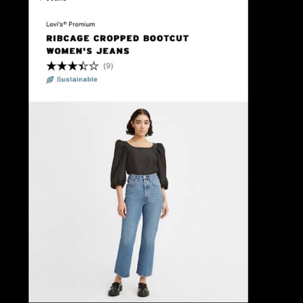 NWT Levi's Ribcage Cropped Bootcut Jeans